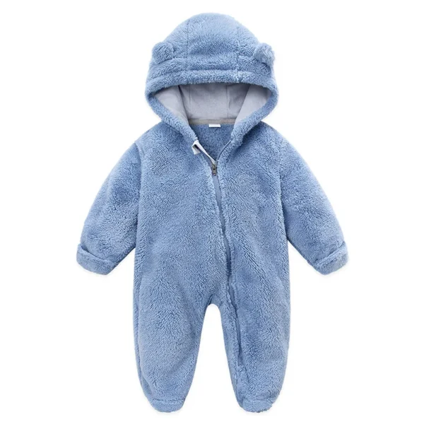 IYEAL Soft Baby Rompers Newborn Boys Clothing Autumn Cartoon Fleece With Hooded Infant Overalls Toddler Unisex Outfits Jumpsuits 9