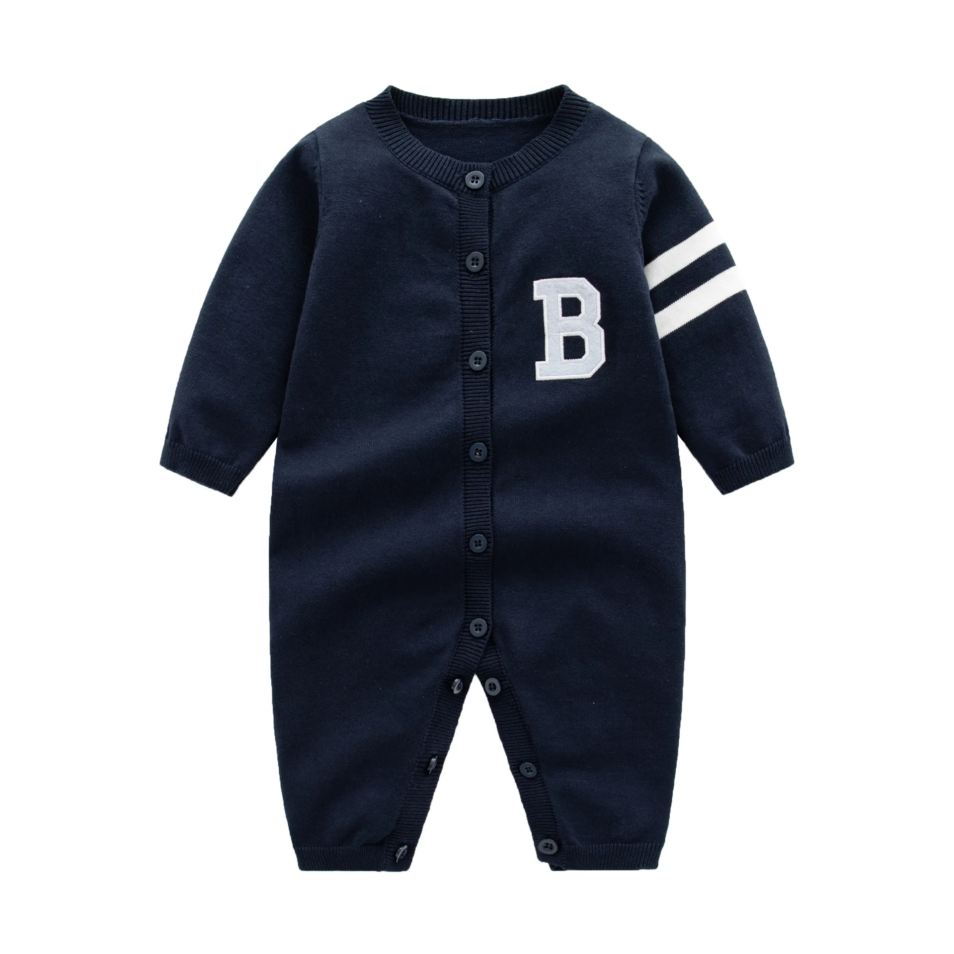 IYEAL Autumn Cotton Newborn Bebes Overalls One Piece Toddler Kids Outfit Baby Rompers Knitted Infant Boys Girls Jumpsuits 2