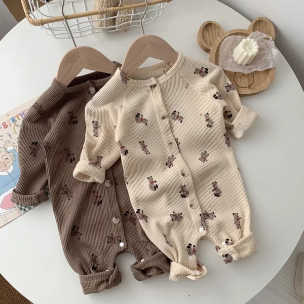 IYEAL Baby Romper Spring Baby Clothes Newborn Infant Boy Girl Cartoon Cotton Knitted Sleepwear Toddler Pajamas Jumpsuit