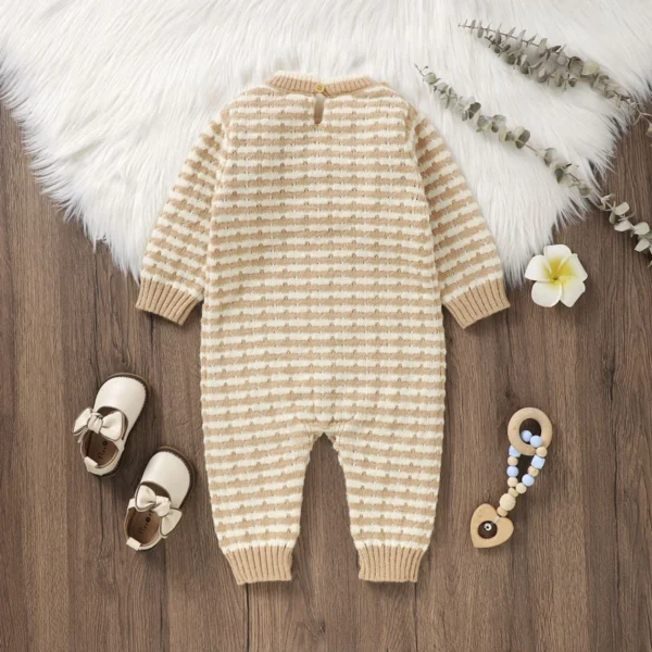 IYEAL Newborns Long Sleeve Knitted Romper For Kids Clothes Girls Jumpsuit 0-2 Year Autumn Baby Boy Costume 2