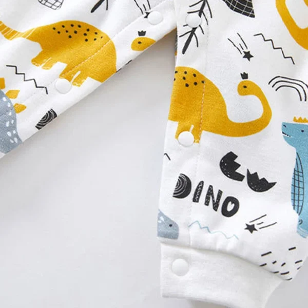 IYEAL Newborn Baby Boy Rompers Cotton Cartoon Dinosaurs Infant Baby Girls Jumpsuit One piece Outfit Toddler Girl Clothes 6