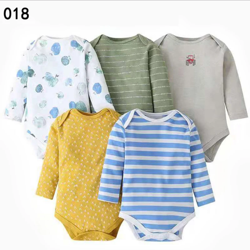 IYEAL Long Sleeve Bodysuit Baby Girl Clothing 5PCS/Lot Cotton New Born Baby Boy Bodysuits Ropa bebe Newborn Clothes Body bebe 22