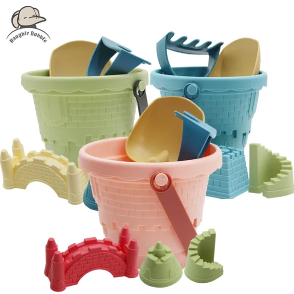 Baby Summer Beach Sensory Bucket Toys Sand Planing Tool Toys for Children Parent-children Interactive Beach Water Play Toy 1