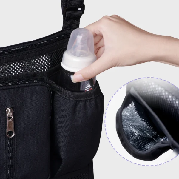 Sunveno-bolsa organizadora para cochecito de bebé, bolsa de almacenamiento para carrito de bebé, accesorios para cochecito 6