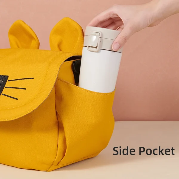 Sunveno-Bolsa de pañales de gato para mamá, organizador Universal de viaje de gran capacidad para cochecito de bebé, maternidad 4