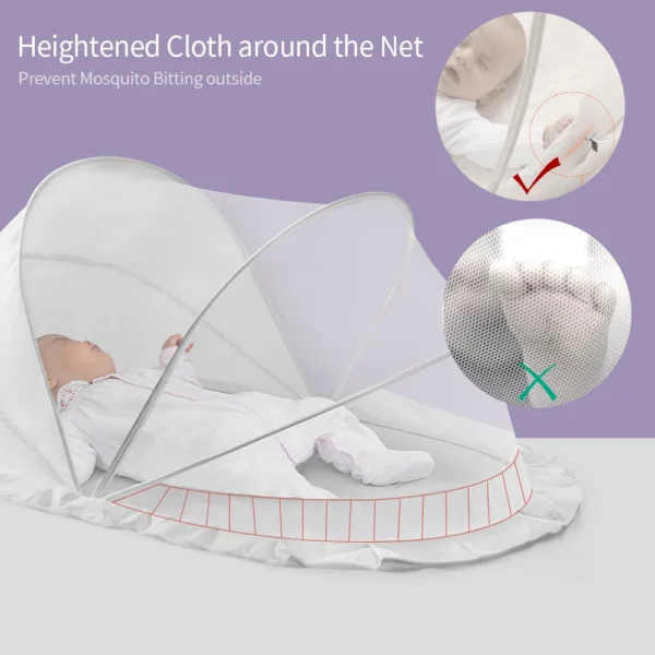 Sunveno-mosquitera plegable para cuna de bebé, juego de cama de recién nacido para habitación, alta calidad, 0 a 6 años 3