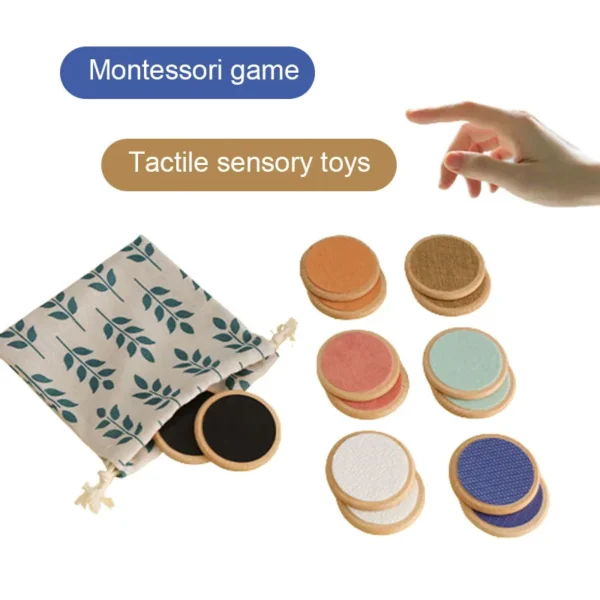 Juguetes sensoriales Montessori para niños, juego de tablero táctil, clasificación táctil, cognición de Color, entrenamiento de memoria 2