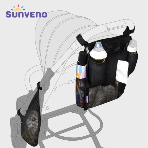 Sunveno-bolsa organizadora para cochecito de bebé, bolsa de almacenamiento para carrito de bebé, accesorios para cochecito 2